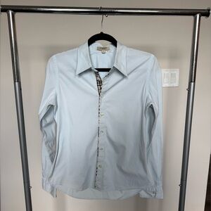 Burberry Blue Casual Button Down Shirt